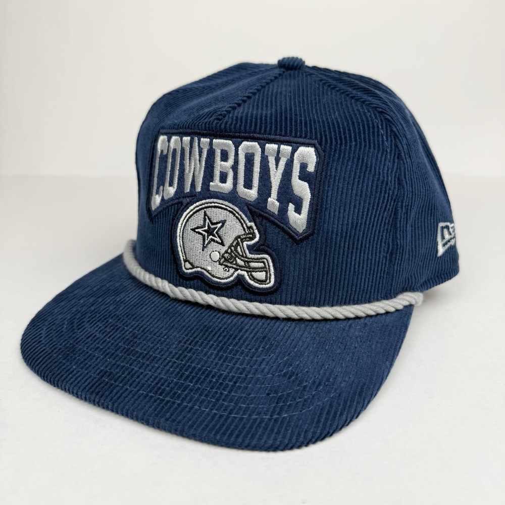 Dallas Cowboys NWT New Era Golfer Corduroy Hat Adjustable Snapback Blue Rope NFL